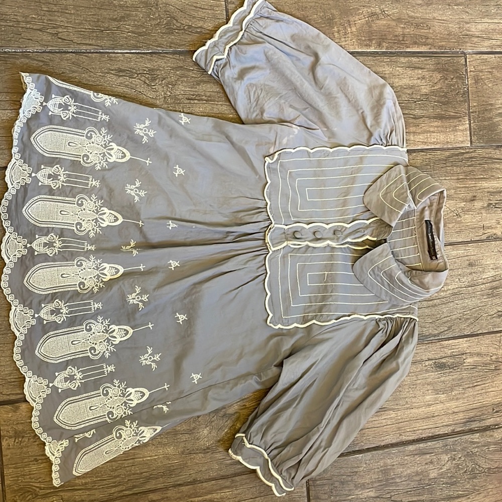 Grey bohemian blouse